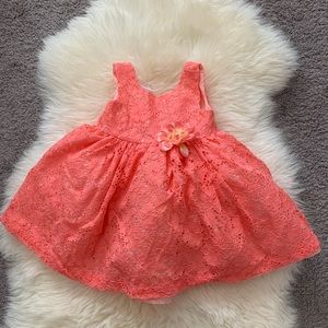 Blueberi Boulevard Baby Girl Coral Dress Size